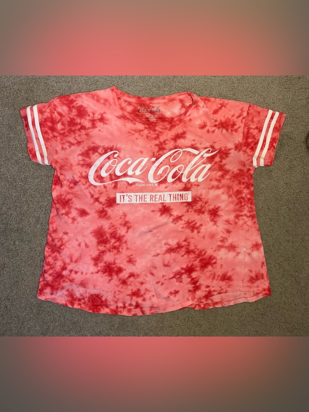Coca-Cola Red Tie-Dye Tee with White Logo